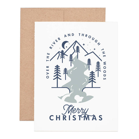 Over the River Holiday Greeting Card - Wren + Finn