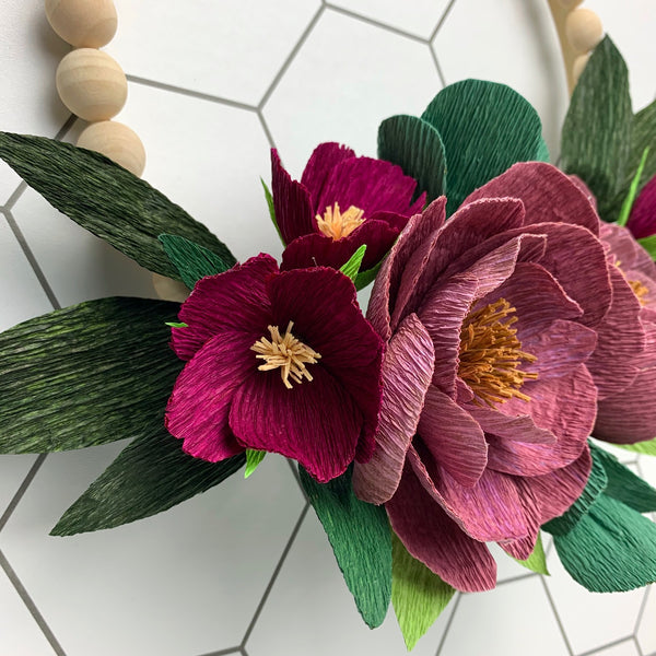 Flora Wreath in Berry - Fall Release - Wren + Finn