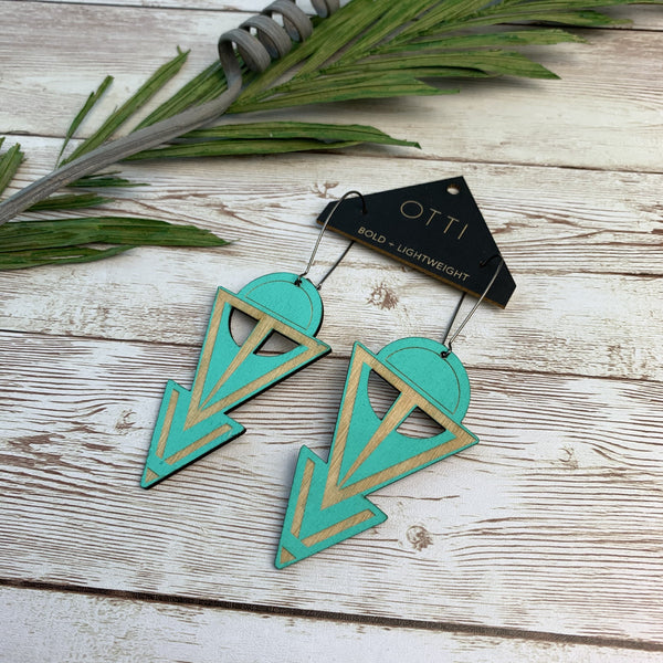 Turquoise Arrow Earrings - Wren + Finn