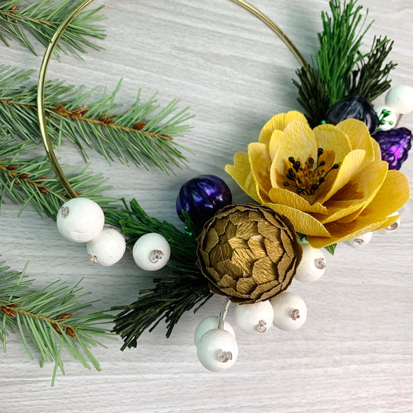 Paper Wreath - Holiday Collection - Wren + Finn
