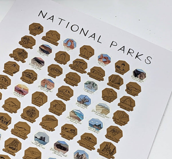 National Parks Scratch Off Poster - Wren + Finn