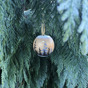 Hand painted ornaments by local artist, Dominique Wilmore, will be here soon!