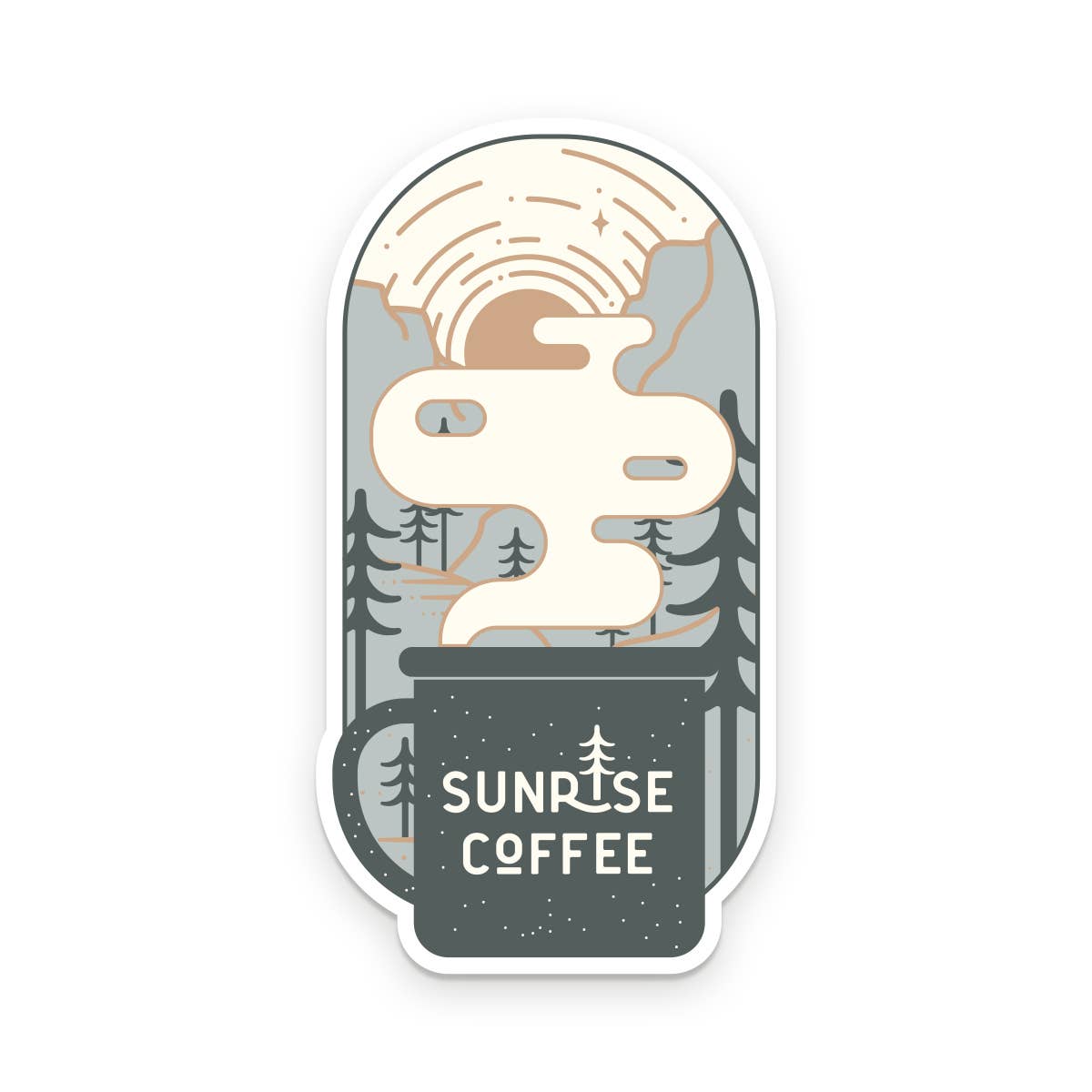 Sunrise Coffee Sticker - Wren + Finn