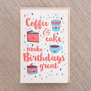 NEW! Coffee & Cake Make Birthday's Great Card - Wren + Finn
