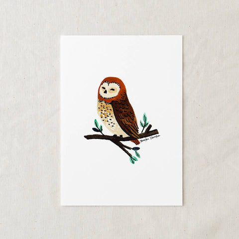 Owl Art Print - Wren + Finn