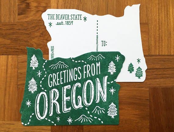 Oregon State Postcard - Wren + Finn