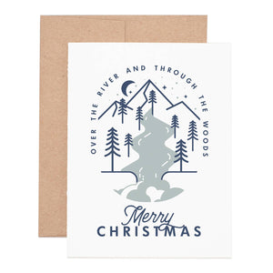 Over the River Holiday Greeting Card - Wren + Finn
