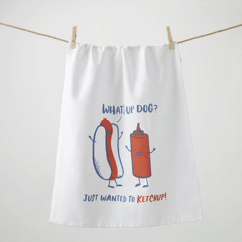 NEW!  What's Up Dog Kitchen Towel (Set of 2) - Wren + Finn