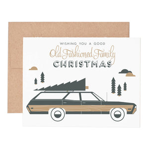 Old Fashioned Christmas Greeting Card - Wren + Finn