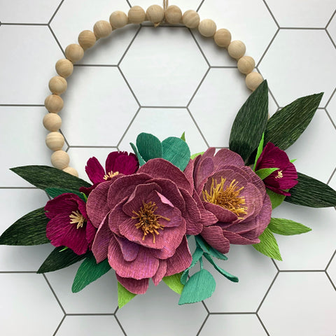 Flora Wreath in Berry - Fall Release - Wren + Finn