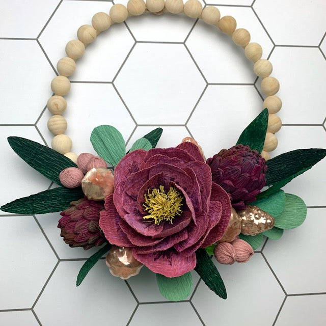 Paper Berry Artichoke Wreath - Holiday Collection - Wren + Finn