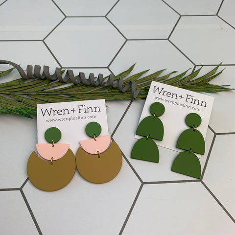 Matte Acrylic Earrings - Wren + Finn