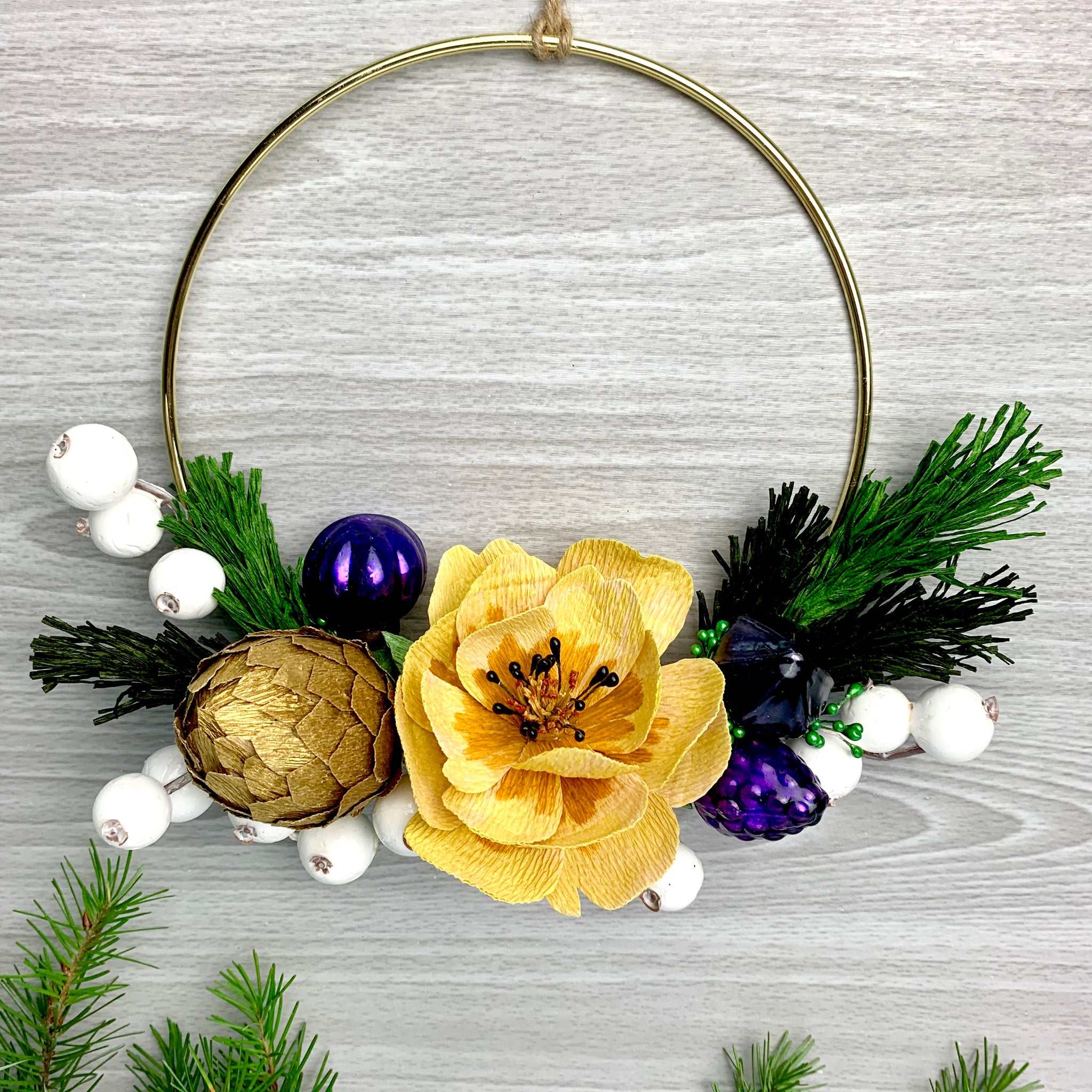 Paper Wreath - Holiday Collection - Wren + Finn