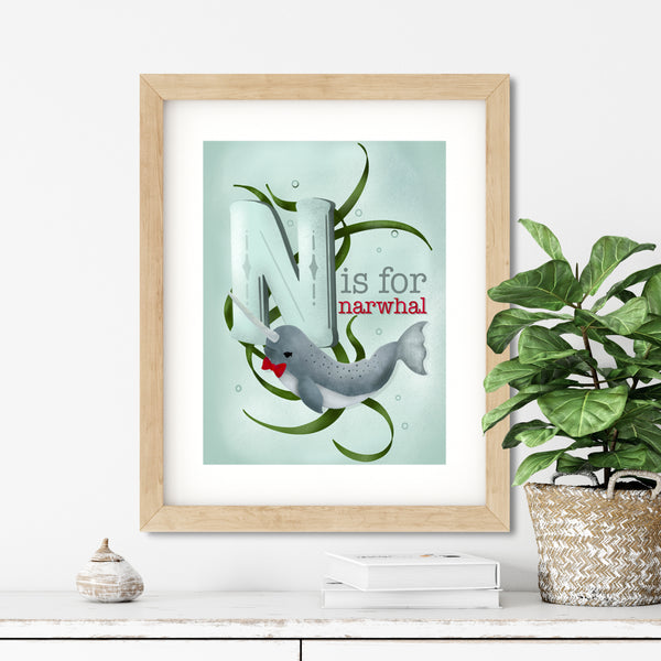 N is for Narwhal - Wren + Finn