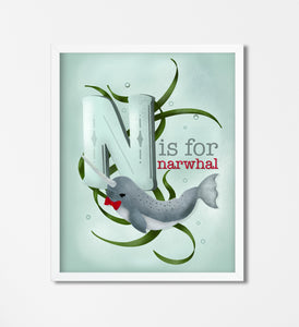 N is for Narwhal - Wren + Finn
