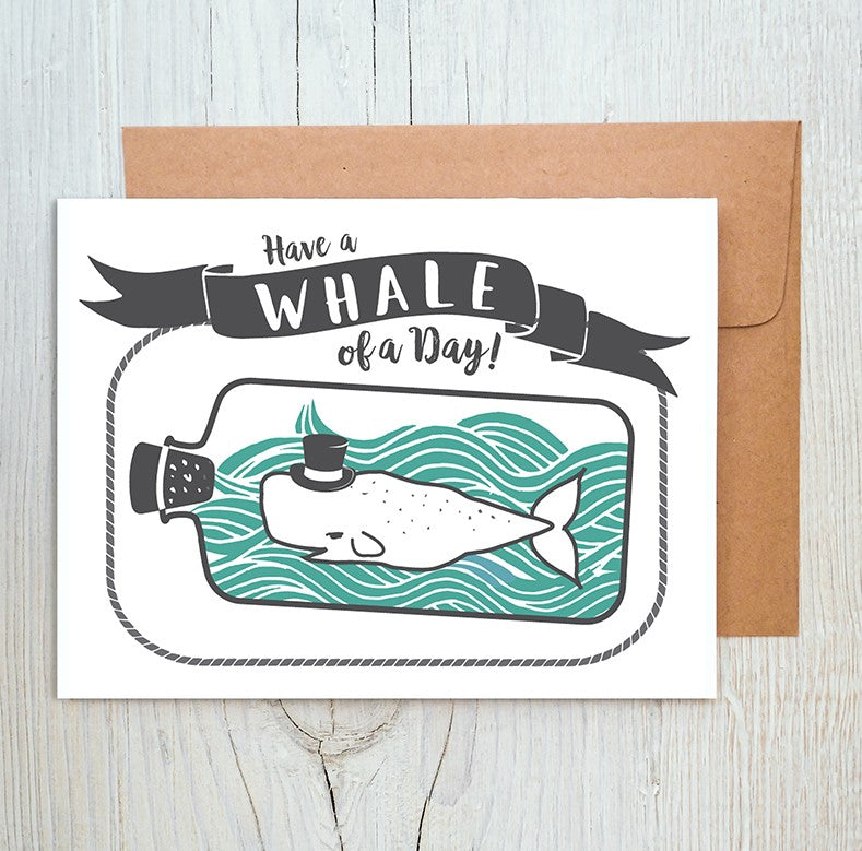Whale of a Day Card - Wren + Finn