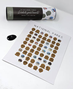 National Parks Scratch Off Poster - Wren + Finn