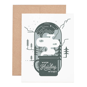 Warm Holiday Wishes Mug Greeting Card - Wren + Finn