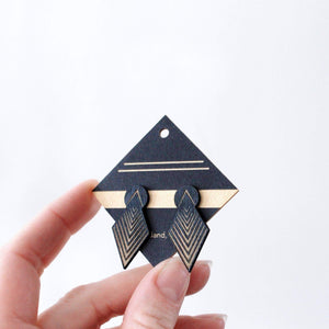 Black Drop Arrow Stud - Wren + Finn